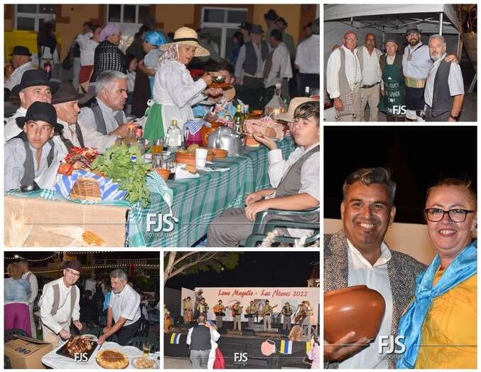 Collage de fotos de la Noche de Tradiciones celebrada este viernes en Lomo Magullo/Francisco Javier Santana.